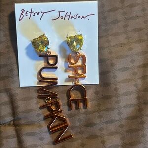 Betsey Johnson  Spice Pumpkin Earrings